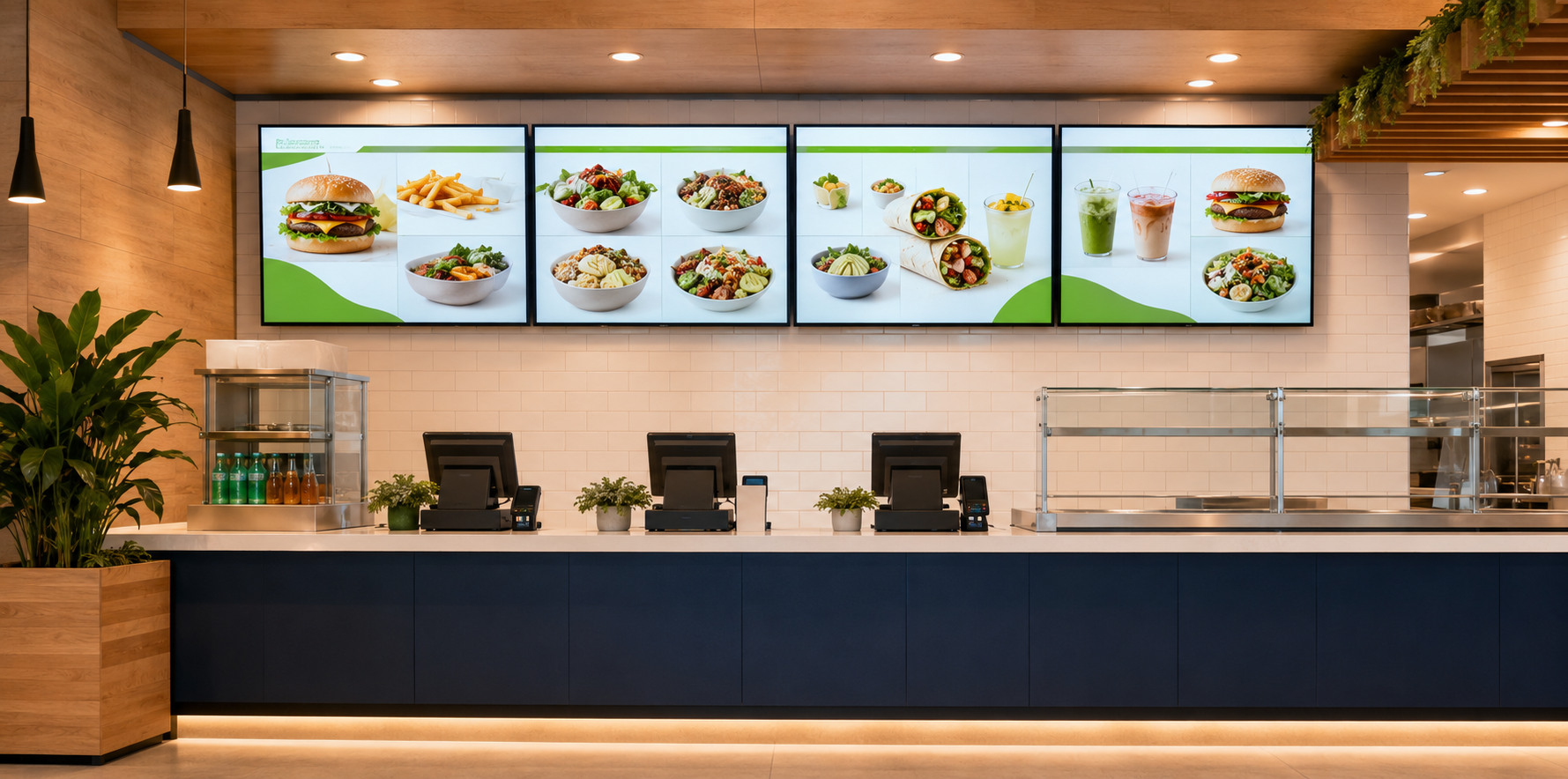 Commercial digital menu boards